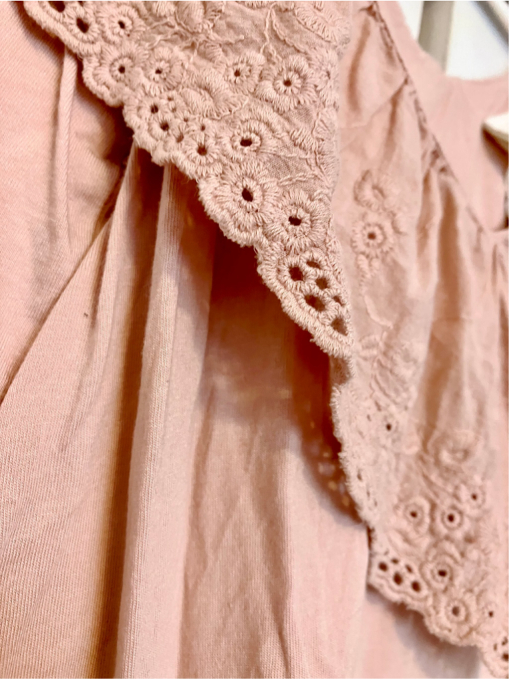 BOHO CHIC H&M DUSTY ROSE RUFFLE TOP - Picture 3 of 5